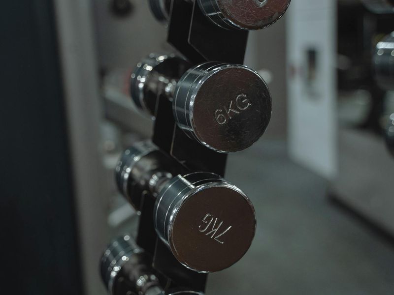 Detailed close-up of heavy training equipment in a modern gym